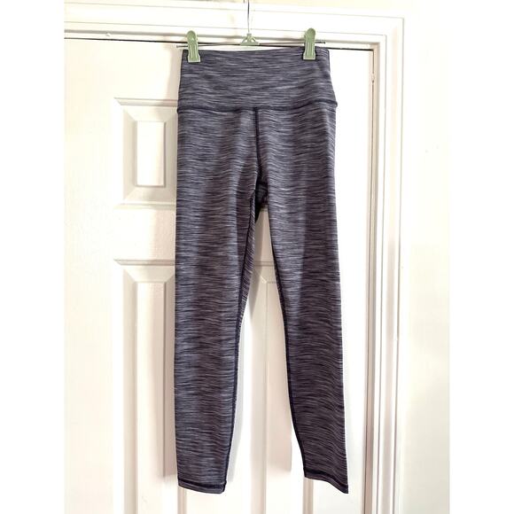 ATHLETA Transcend Textured 7/8 Leggings Nova Space Dye Violet Sporty Sz Small - Picture 2 of 4
